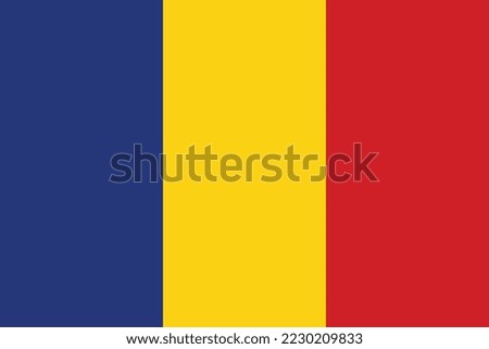 Flag of Romania. Vector illustration Romania flag, National Flag of Romania.