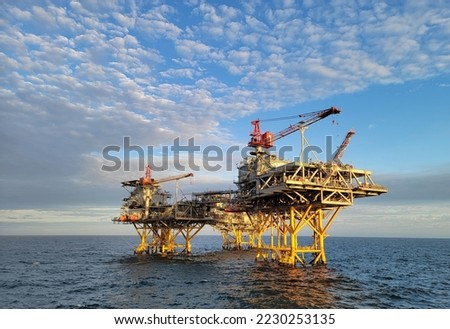 Offshore Platform in the Gulf of Mexico  Royalty-Free Stock Photo #2230253135