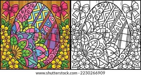 Easter Egg Mandala Coloring Page Illustration