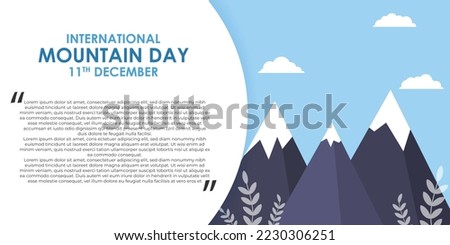 Vector illustration for international mountain day
