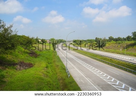 The condition of toll roads. View from above, Toll Road, East Java, Indonesia, Asia