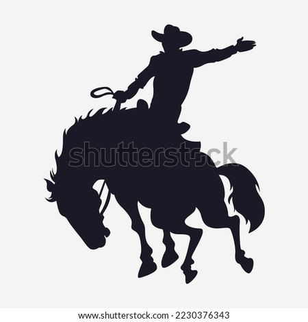 Horse animal wild black man cowboy rider silhouette illustration. Horse vector.