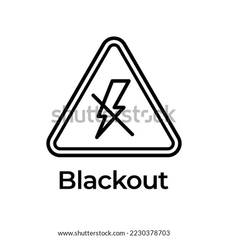 Blackout vector icon isolated on white background. Power outage stock illustration Royalty-Free Stock Photo #2230378703