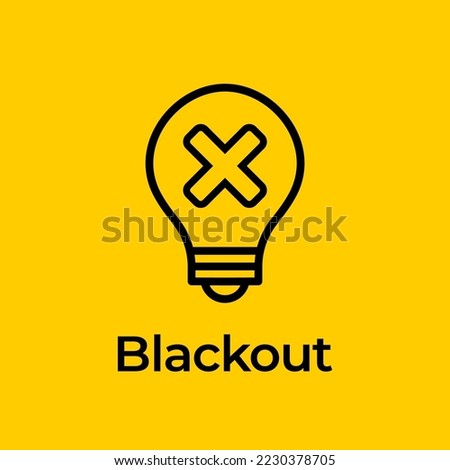 Blackout vector icon. Power outage banner illustration Royalty-Free Stock Photo #2230378705