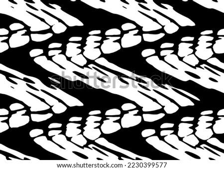 Full seamless black white texture pattern vector. Design for textile fabric print and wallpaper. Grunge vintage illustration model.