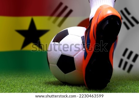 Football Cup competition between the national Ghana and national South Korea.