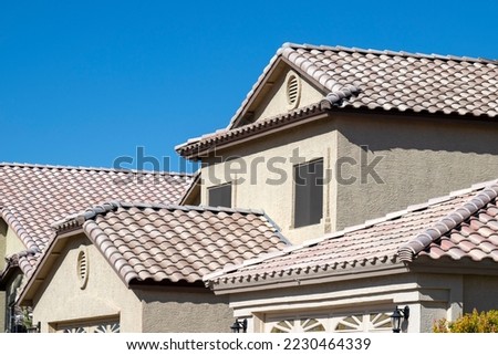 An Arizona house tiles roof Royalty-Free Stock Photo #2230464339