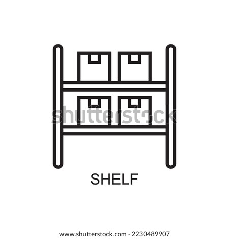 shelf icon , bookshelf icon vector
