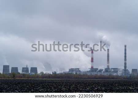 Time lapse of a complex for the production of petroleum products. Deterioration of the state of the atmosphere in case of non-compliance with cleaning standards and their release into the atmosphere
