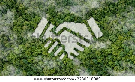 corporate concept to invest in the environment social and governance. Cooperation of organization environment for charity and support Environmental technology concept for Sustainable development goals Royalty-Free Stock Photo #2230518089