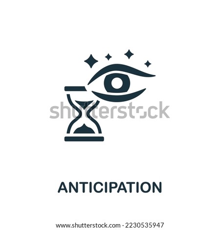 Anticipation icon. Monochrome simple Time Management icon for templates, web design and infographics Royalty-Free Stock Photo #2230535947
