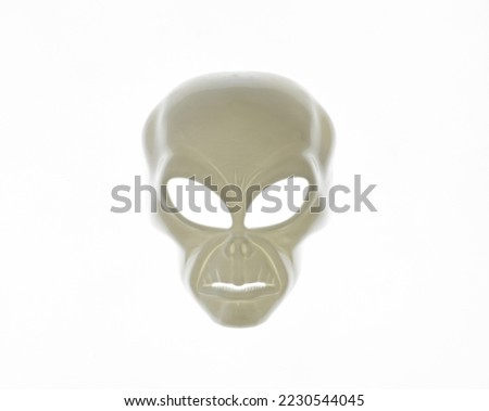 alien mask isolated on white background