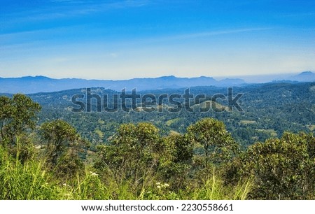 Beautiful panoramic landscape view in Sri Lanka. Visit Sri Lanka concept.. January 2021 this was during the Covid 19 pandemic. There is such vibrant colours at this traditional exotic location in As