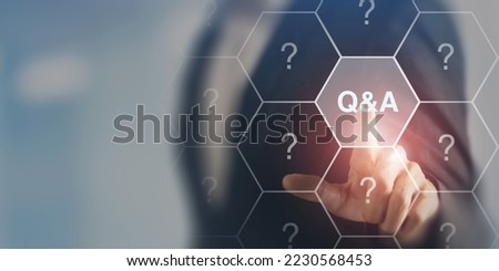 Q and A - an abbreviation on smart background. Chatbot technology concept. Artificial intelligence (AI) applications and innovation. Frequently asked questions in websites, social networks, business. Royalty-Free Stock Photo #2230568453