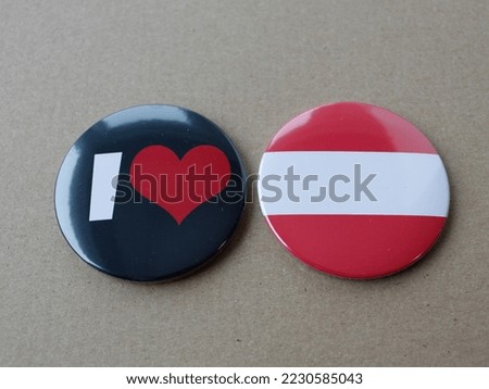 I love Austria button badge