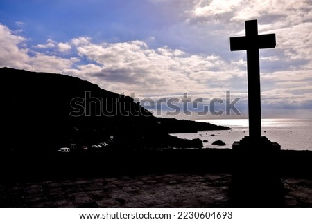 Photo Picture Of the Classic Cross Sign Silhouette