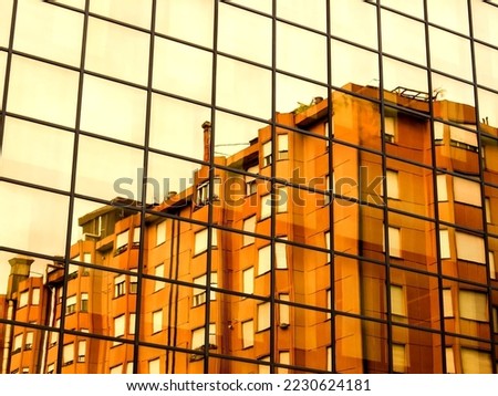 Photo Picture of Some Building Windows with Reflection