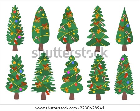 Christmas Pine Tree with Ornaments