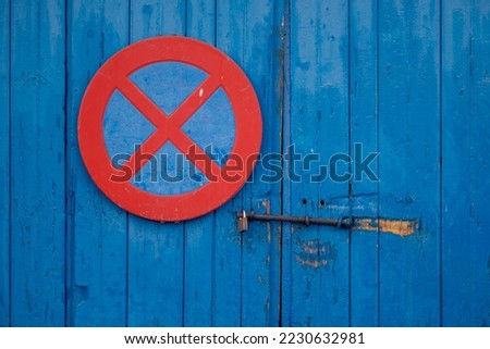 A blue door at a nearby fisherman's market