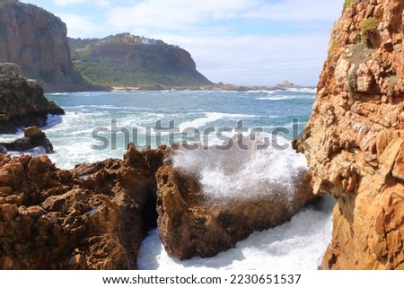The Amazing view to the sea Featherbed Nature Reserve, Knysna, South Africa Royalty-Free Stock Photo #2230651537