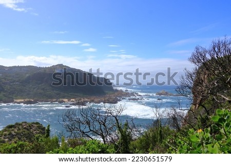 The Amazing view to the sea Featherbed Nature Reserve, Knysna, South Africa Royalty-Free Stock Photo #2230651579