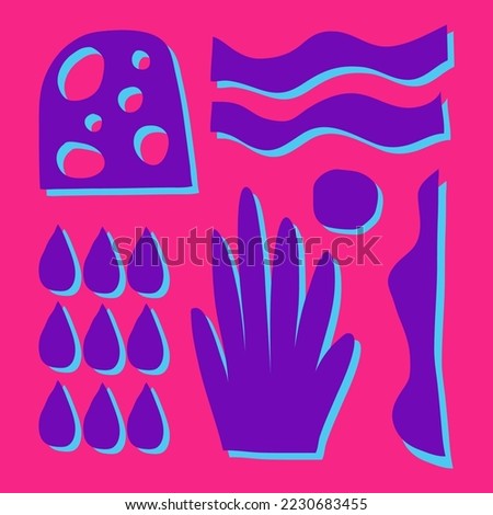 Creative pattern with hand drawn abstract shapes. Design background for social media post, cover, decoration, print, wallpaper and more.