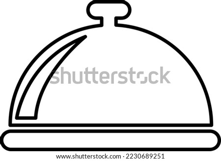 serving dish icon, vector, glyph style design on white background. 