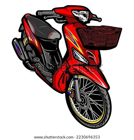 racing motorbike with concept details
