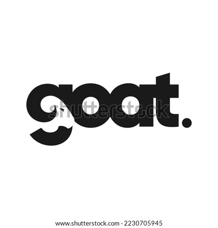 goat typography logo inspiration, unique, elegant Royalty-Free Stock Photo #2230705945