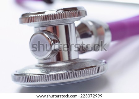 Closeup of a stethoscope