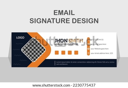 corporate email signature design or unique personal social media cover template 