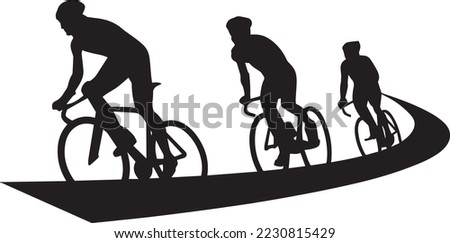 Bicycle icon. Bicycle race symbol. Cycling race flat icon. Cyclist sign. Road Cyclist Silhouette. sports Royalty-Free Stock Photo #2230815429