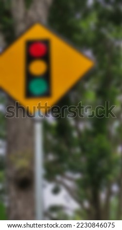 aesthetic blur of roadside traffic signs