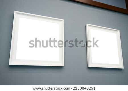 picture frame on gray wall for interior design
