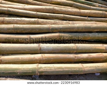 The pile of bamboo good for background 