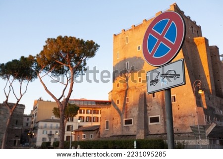 Rome, Italy, architecture, city center, street, historical buildings and road signs