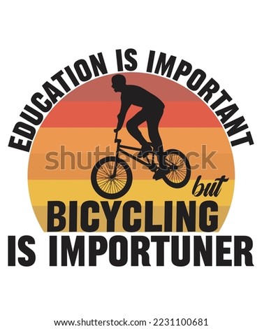 Custom Cycling Typography print vector design