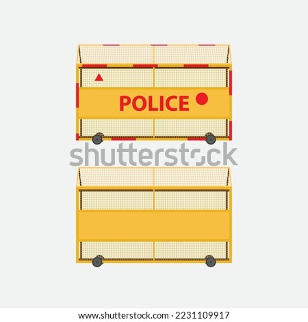 India police barricade and barrier vector illustration Royalty-Free Stock Photo #2231109917