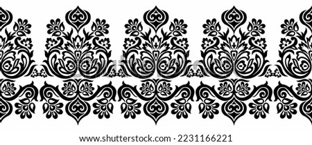 Seamless vector ornamental border design