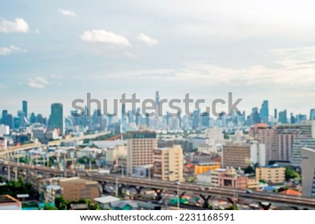 Blur Picture of Bangkok City in Thailand , Soft Focus Backgound wallpaper