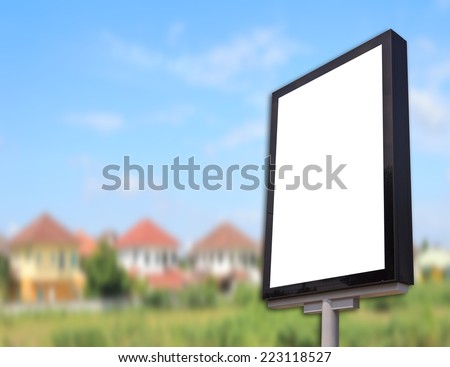 clear billboard for new realty advertisement