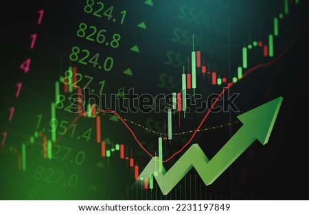 Stock market graph trading analysis investment financial, stock exchange financial or forex graph stock market graph chart business crisis crash loss and grow up gain and profits win up trend Royalty-Free Stock Photo #2231197849