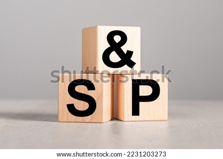 SP, S and P 500 index in investment, trading, stock market trade. High quality photo