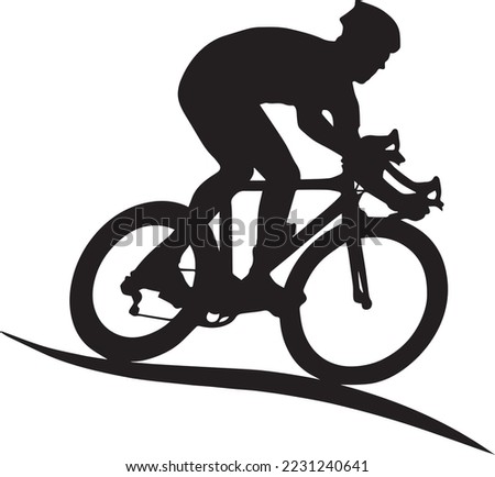 Bicycle icon. Bicycle race symbol. Cycling race flat icon. Cyclist sign. Road Cyclist Silhouette. sports