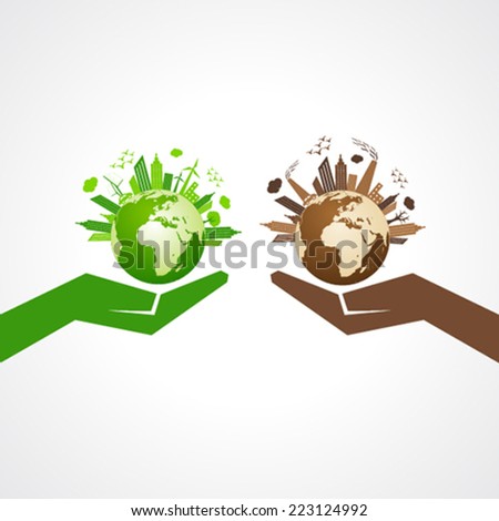 Save nature concept stock vector