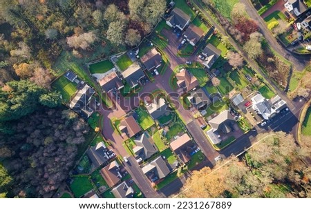 New housing development building houses for increased demand in rural areas Royalty-Free Stock Photo #2231267889