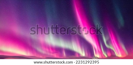 Northern Lights. Aurora borealis with starry in the night sky. Gaming RPG abstract background and texture, pattern. Royalty-Free Stock Photo #2231292395