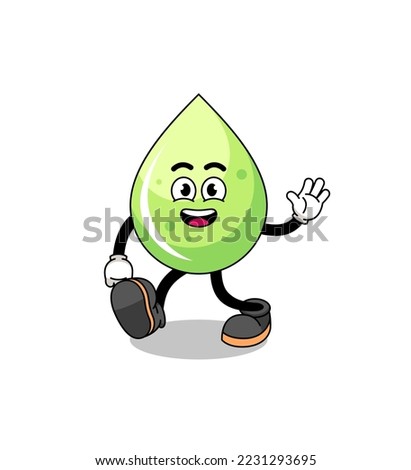 melon juice cartoon walking , character design