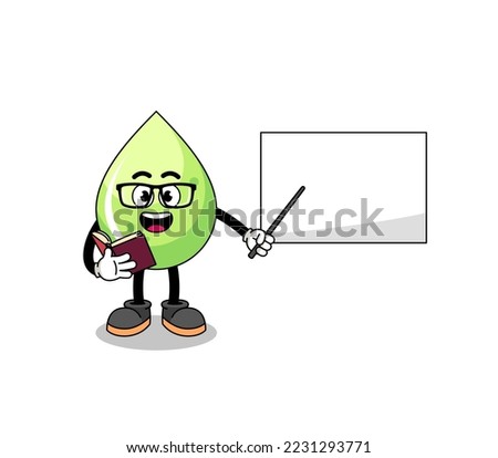 Mascot cartoon of melon juice teacher , character design