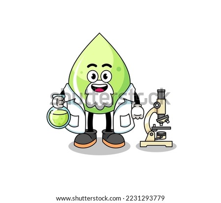 Mascot of melon juice as a scientist , character design